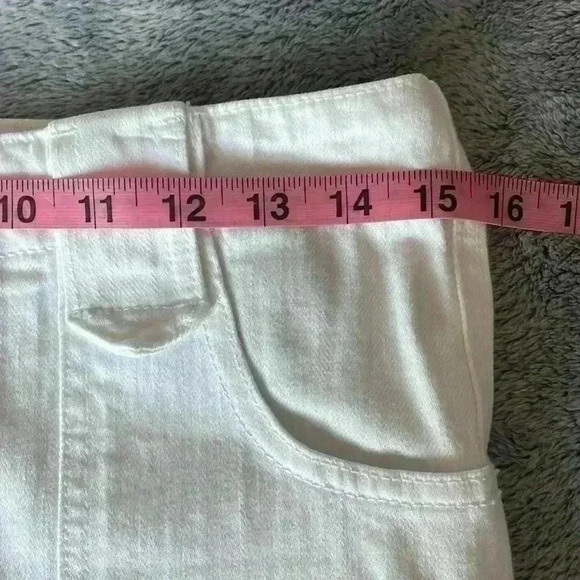 Karen Kane Denim Crop Jeans in White Size 4 EUC - Picture 5 of 8